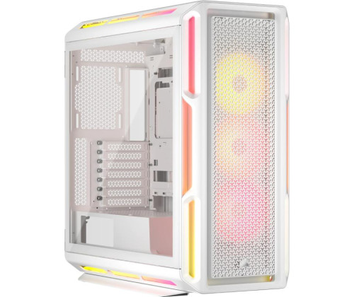 CORSAIR 5000T LX RGB Tempered Glass MT Blanc