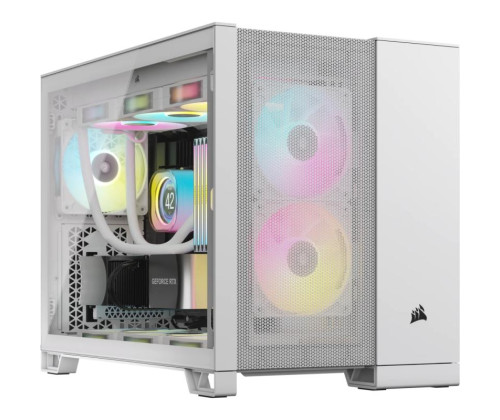 CORSAIR 2500D AIRFLOW Micro ATX Dual Chamber PC Case - White