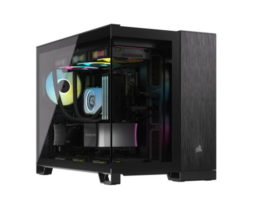 CORSAIR 2500X mATX PC Case, Black/Obsidian Aluminum
