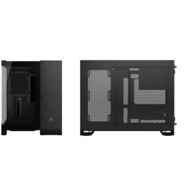 CORSAIR 2500X mATX PC Case, Black/Obsidian Aluminum