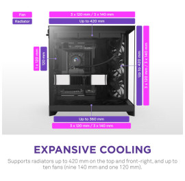 NZXT H9 Flow (2025) Dual-Chamber Mid-Tower Case - All Black