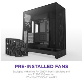 NZXT H9 Flow (2025) Dual-Chamber Mid-Tower Case - All Black