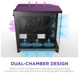 NZXT H9 Flow (2025) Dual-Chamber Mid-Tower Case - All Black
