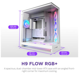 NZXT H9 Flow RGB - All White
