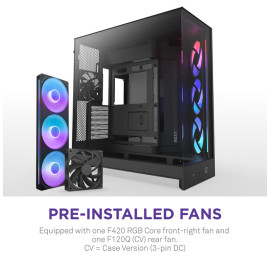 NZXT H9 Flow RGB (CM-H92FB-R1) Dual-Chamber Mid-Tower Case w/ RGB Fans