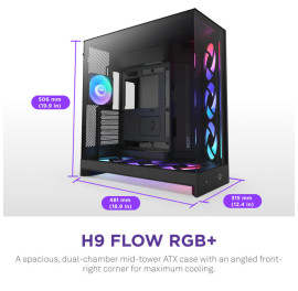 NZXT H9 Flow RGB+ (CM-H92FB-P1) - All Black