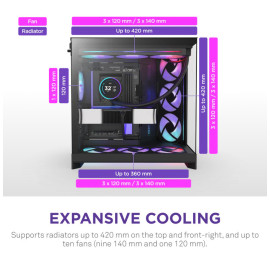 NZXT H9 Flow RGB+ (CM-H92FB-P1) - All Black