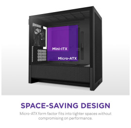 NZXT H3 Flow micro-ATX Mid-tower Case - All Black Color