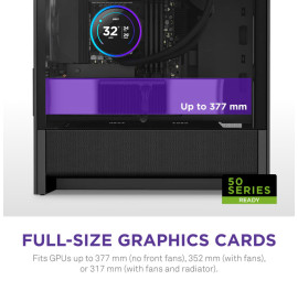 NZXT H3 Flow micro-ATX Mid-tower Case - All Black Color