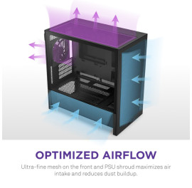 NZXT H3 Flow micro-ATX Mid-tower Case - All Black Color