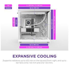 NZXT H9 Flow White