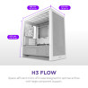 NZXT H3 Flow (2025) micro-ATX Mid-tower Case - All White Color