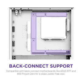 NZXT H3 Flow (2025) micro-ATX Mid-tower Case - All White Color