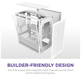 NZXT H3 Flow (2025) micro-ATX Mid-tower Case - All White Color