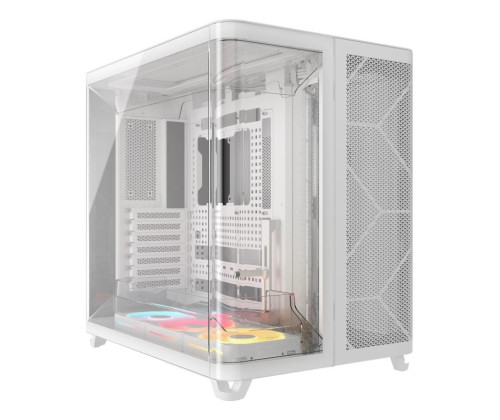 CORSAIR AIR 5400 LX-R RGB LINK Mid-Tower PC Case, White