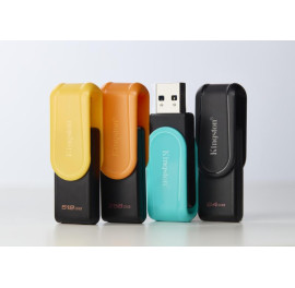 KINGSTON 256GB Portable USB 3.2 Gen 1 DataTraveler Exodia S (Black/Ora