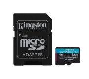 KINGSTON Canvas Go Plus Gen4 200MB/s A2 U3 V30 Card + Adapter