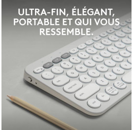 Logitech Pebble Keys 2 K380s Blanc