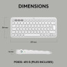 Logitech Pebble Keys 2 K380s Blanc