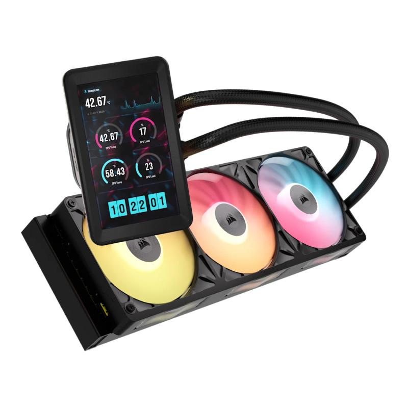 Corsair iCUE LINK TITAN II 360 RX LCD Processeur Refroidisseur de liquide tout-en-un 36 cm Noir 1 pièce(s) · Ventilateur B... (image 2)