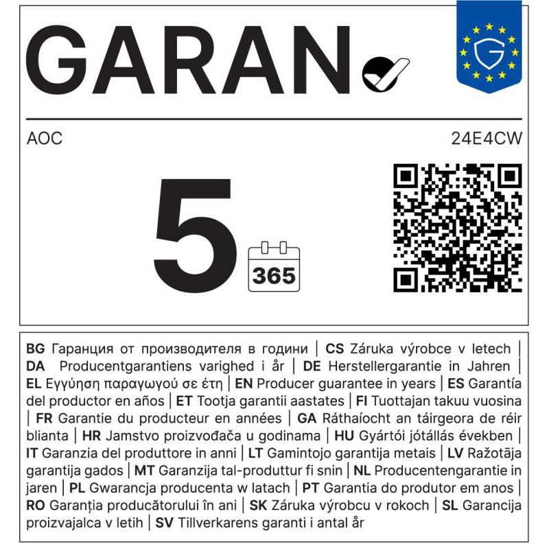 AOC 24E4CV IPS 23.8" écran plat de PC 60,5 cm (23.8") 1920 x 1080 pixels Noir · Moniteur · Informat Systems Strasbourg (image 19)