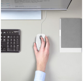Logitech M100 USB Blanc