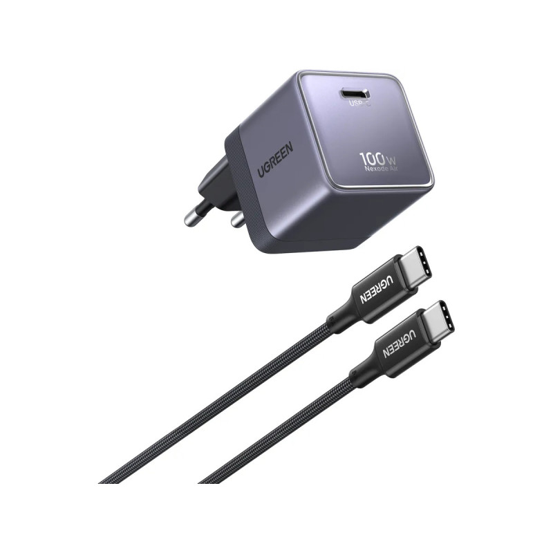 Ugreen Chargeur Secteur Combo Miniature 100W USB-C 75240B · Adaptateurs & Chargeurs Secteur · Informat Systems Strasbourg (image 3)