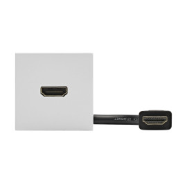 Sommer cable FICHE MODULE HDMI 45x45 mm, plastique, blanc