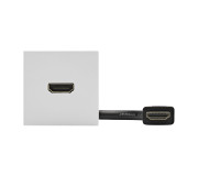 Sommer cable FICHE MODULE HDMI 45x45 mm, plastique, blanc