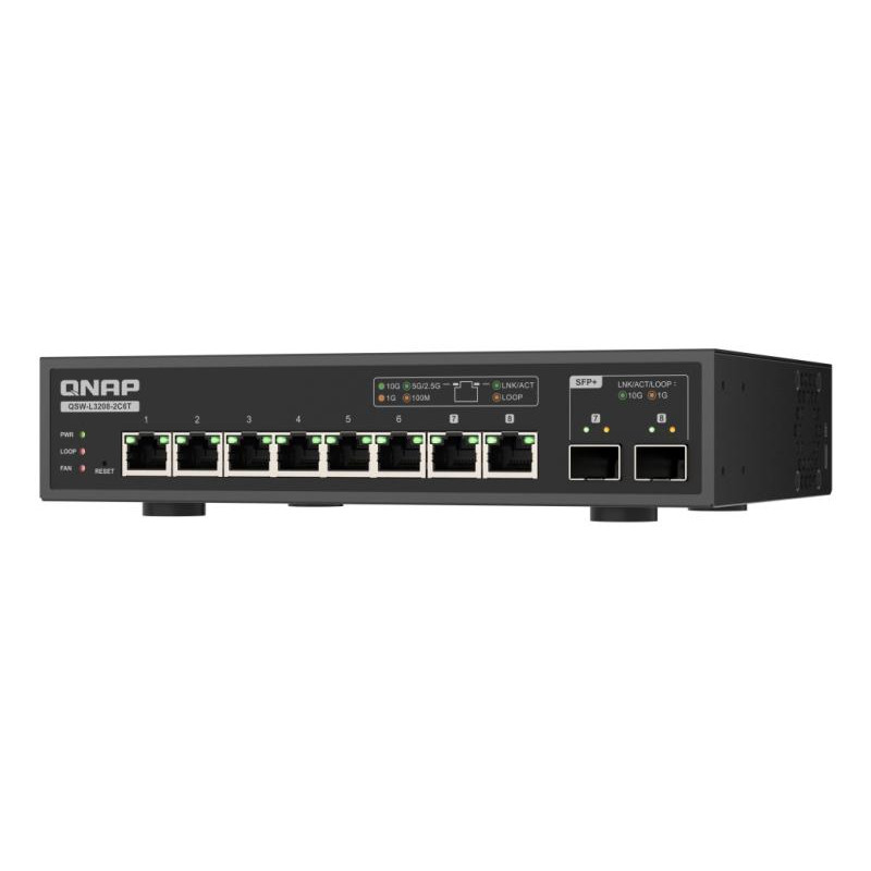 QNAP QSW-L3208-2C6T commutateur réseau Géré L2 10G Ethernet (100/1000/10000) Bureau Noir · Switch · Informat Systems Stras... (image 6)