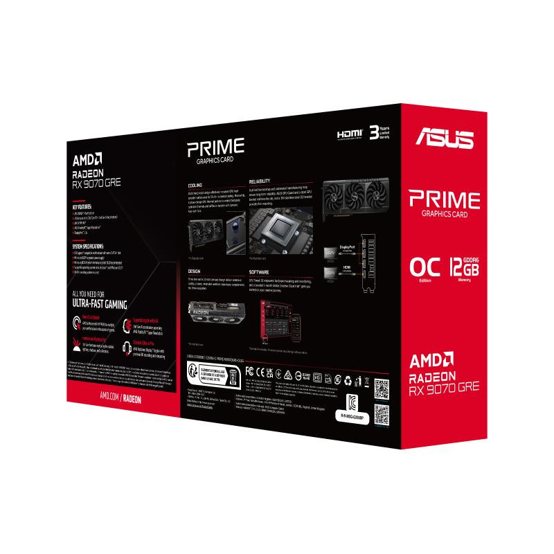 ASUS Prime -RX9070GRE-O12G-EVO AMD Radeon RX 9070 GRE 12 Go GDDR6 · Cartes graphiques · Informat Systems Strasbourg (image 12)